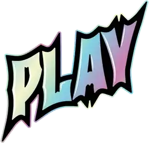 Play holographic brand logo
